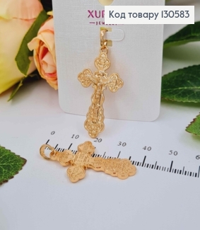 Крестик с распятием "Спаси и Сохрани" 3,5х2 см Xuping 18K 130583 фото