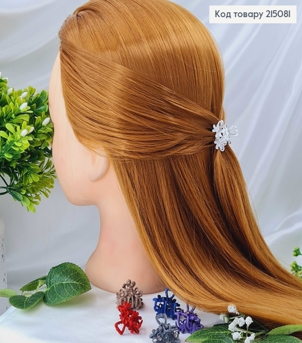 Краб метал квіточка з камінцями в асорт. 215081 фото 3