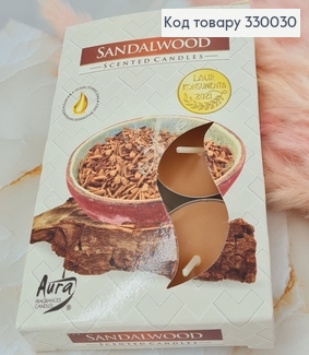Аромасвічка таблетка BISPOL Сандалове дерево  6 шт/4 годин, 15-81 330030 фото