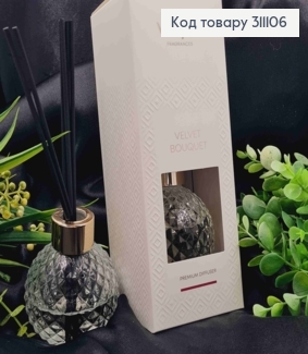 Аромадифузор в "хрустальній" баночці, VELVET  BOUQUET Valpe, BISPOL, 180г(40год),VC-001-458 311106 фото