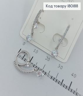 Серьги   с камнями медзолото Xuping 180188 фото