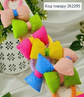 Резинки 5,5см(10шт) "Бантик однотонный" (7*3см) в ассортименте 262295 фото