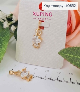 Кулон Зайчик з камінців, 1,5см, Xuping 18K 140852 фото