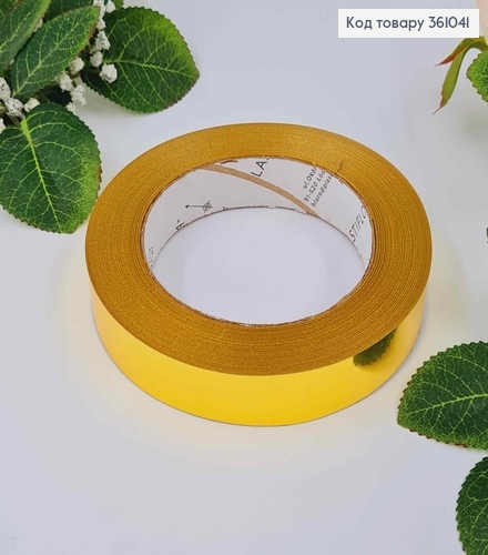 Стрічка поліпропіленова, ЗОЛОТО МЕТАЛІК, шир. 2см, довж. 50ярд. 361041 фото 1