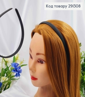 Обруч пластик 1,2см, матовый Черного цвета 291308 фото