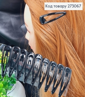 Заколка тік так чорний 7 см 10 шт/уп. 273067 фото