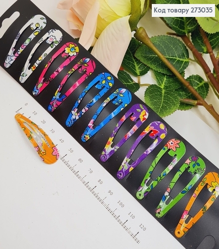 Заколка тик-так детская веточка в асс. 12 шт/уп. 273035 фото 1
