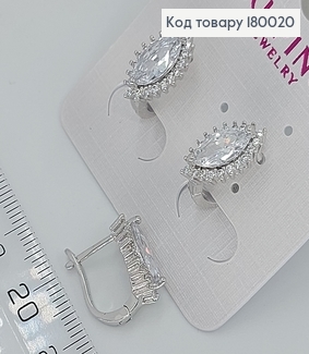 Серьги с большим камнем   180020 фото