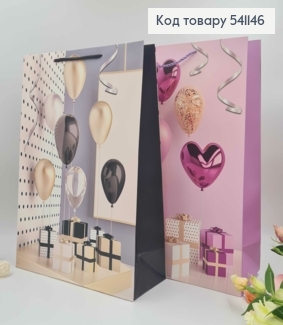 Пакет бумажный, "Шарики с подарками", в ассорт. 40*31*12см 541146 фото