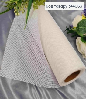 Мешковина искусственная из джута, БЕЛОГО цвета, 48см*5ярд 344063 фото