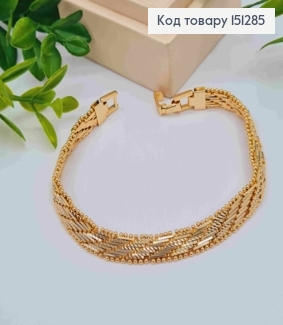 Браслет "Вишуканий", ширина 0,8см, довжина 19,5см, Xuping 18К 151285 фото