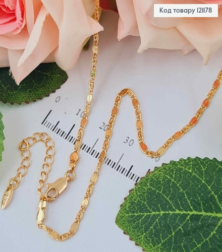 Цепочка, улиточное плетение, шир 2мм, длина 45+5см, Xuping 18K 121178 фото 1