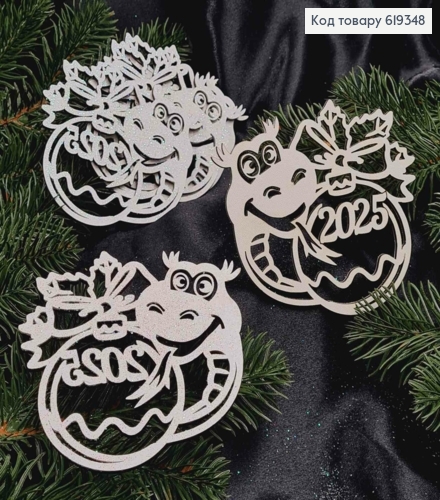 Деревянная фигурка ЗМИЯ с ушкамии, символ года 2025, размер 9,5*9см, Украина. 619348 фото 1