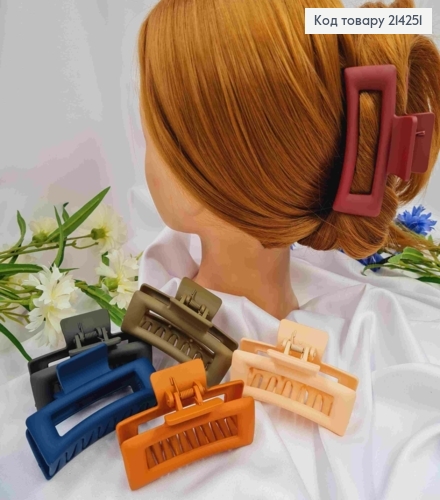 Краб пластик, матовый, прямоугольный, 8см, цвета в ассортименте. 214251 фото 1