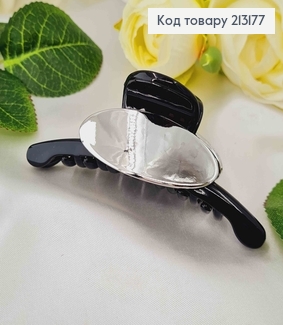 Краб пластик, з овальною пластинкою срібного кольору, 9,5см 213177 фото