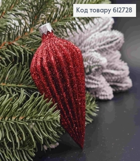 Фигурка блеск "БУРУЛЬКА конусная", БОРДО, 12*6см, украшение пластиковое, Украина 612728 фото