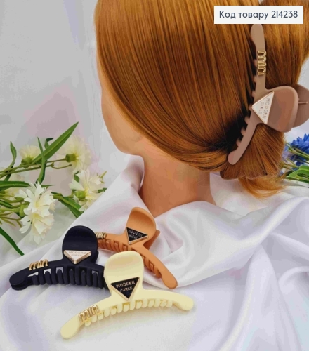 Краб пластик, матовый, Дуга "MODERN GIRL", 11,5см, пастельных цветов в ассортименте. 214238 фото 1