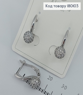 Серьги с камнями медицинское золото Xuping 180103 фото