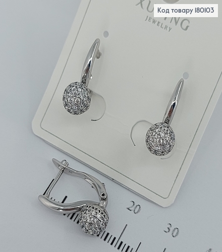 Серьги с камнями медицинское золото Xuping 180103 фото 1