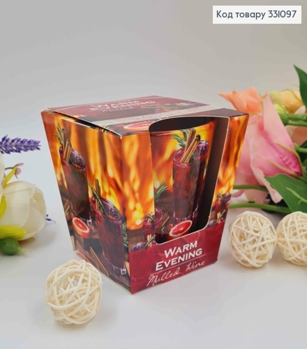 Аромасвічка стакан Warm Evening, MULLED WINE, 115г/30год. горіння, Польща 331097 фото 1