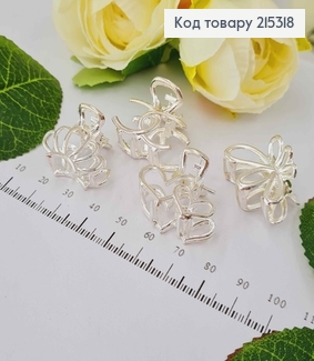 Краб металл, серебряного цвета, в ассорт. 2,5см 215318 фото