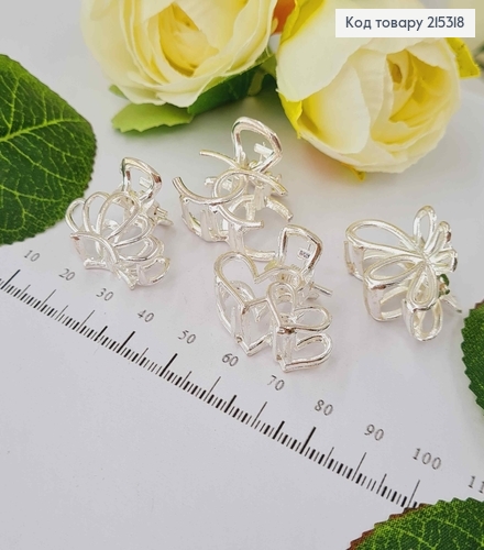 Краб металл, серебряного цвета, в ассорт. 2,5см 215318 фото 1