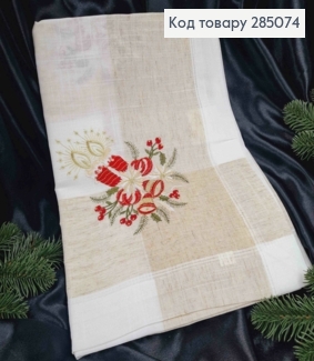 Скатерть "Лен" с рисунком "Колокольчики.Свечи", размер 120*150см 285074 фото