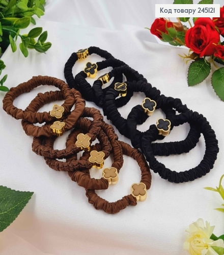 Резинка-жатка атласная 6см "Ван клив CHALEN" в ассорт. коричнево-черные 245121 фото 1