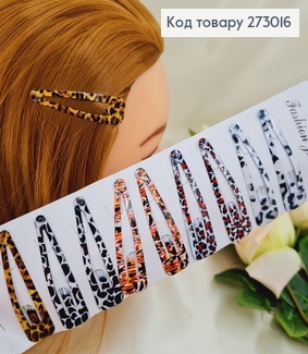 Заколка тик так детский цветной Зебра в асс. 10 шт / уп. 273016 фото