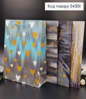 Пакет бумажный, "Блестящий путь" в ассорт. 26*32*10 см 543151 фото