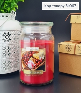 Аромасвеча в банке Вишневая мечта 500г/100годин горіння. spn99-342 311067 фото