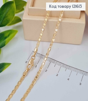 Цепочка плетения ОВАЛЬНЫМИ пластинками, длина 50см, Xuping 18K 121613 фото