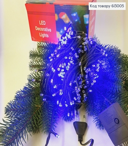 Гирлянда 500 LED 27 м черная проволока синяя 613005 фото 1