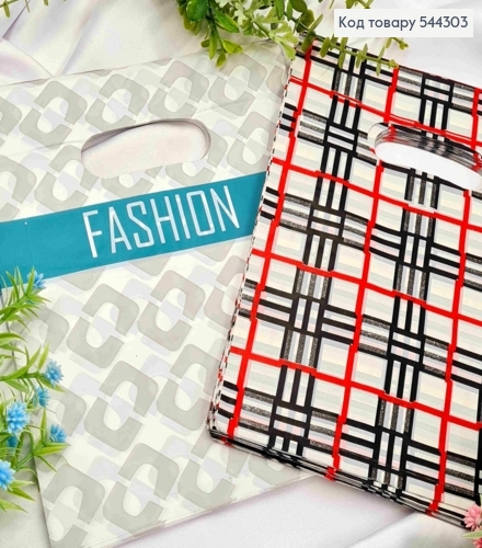Пакет полиэтиленовый с принтом "Геометрия" и "Fashion" в ассортименте, 100шт/уп, 25*20см 544303 фото 1