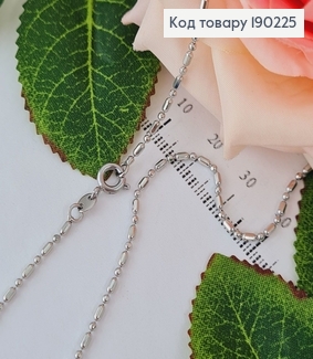 Цепочка родированая шарики 1мм, длина 45см, Xuping  190225 фото