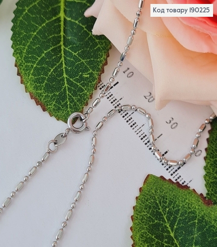 Цепочка родированая шарики 1мм, длина 45см, Xuping  190225 фото 1