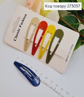 Заколка тік так кольоровий  в асорт. 5 шт/уп. 273057 фото