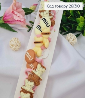 Набор резинок (20шт), МЕЖДУНАРОДКА + MIU, пастельные цвета, резинка 3см, животные 3,5см 261310 фото