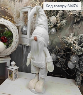 Гном "Скандинавский" в БЕЛОМ наряде, 48см, ручная работа, Украина 614174 фото
