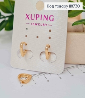 Серьги кольца, "Лепесток", 1см, Xuping 18K 118730 фото