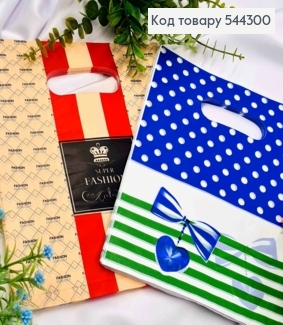 Пакет полиэтиленовый с принтом в "Горошок" и "Fashion" в ассортименте, 100шт/уп, 25*20см 544300 фото