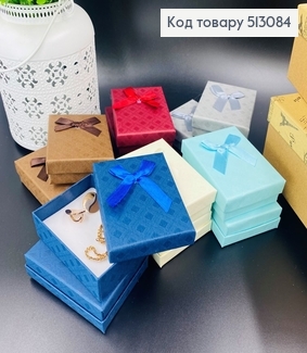 Коробка с Бантиком однотоная, 9х2,5х6,5см, в ассорт. 513084 фото
