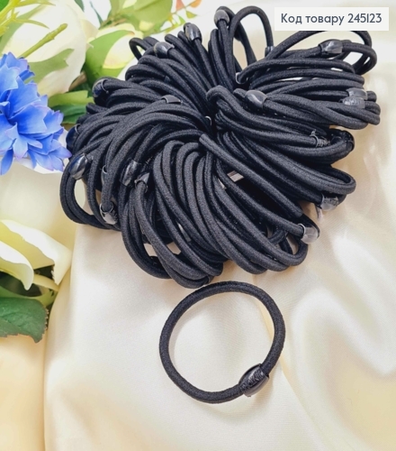 Резинка-шнурок , ЧЕРНАЯ, 4см, цена за 1шт 245123 фото 1