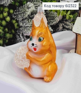 Новорічна фігура БІЛОЧКА з кулькою ,11*7см, новорічні прикраси  пластикові, Україна 612322 фото