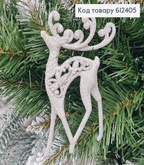 Новорічна фігура Блиск Олень СРІБНИЙ, 13*7,5см, Україна 612405 фото