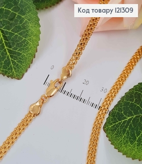 Цепочка плетения французский бисмарк, шир.3мм, дл. 45см, Xuping 18K 121309 фото