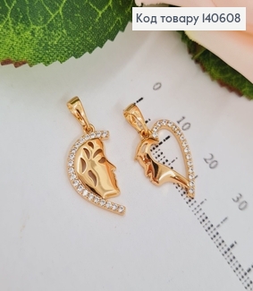 Набор кулонов (2шт) ПАРА в камнях 2*1см Xuping 18K 140608 фото