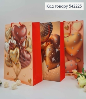 Пакет бумажный, "Шарики с блеском", в ассорт. 32*26*10см 542223 фото