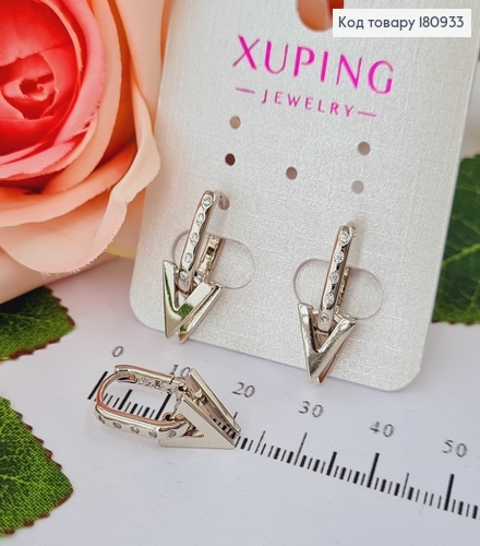 Сережки родовані, Стрілочки з камінцями, англ. заст. Xuping  180933 фото 1