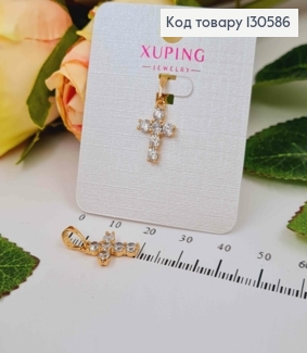 Крестик из камешков, 1,5*1см, Xuping 18K 130586 фото